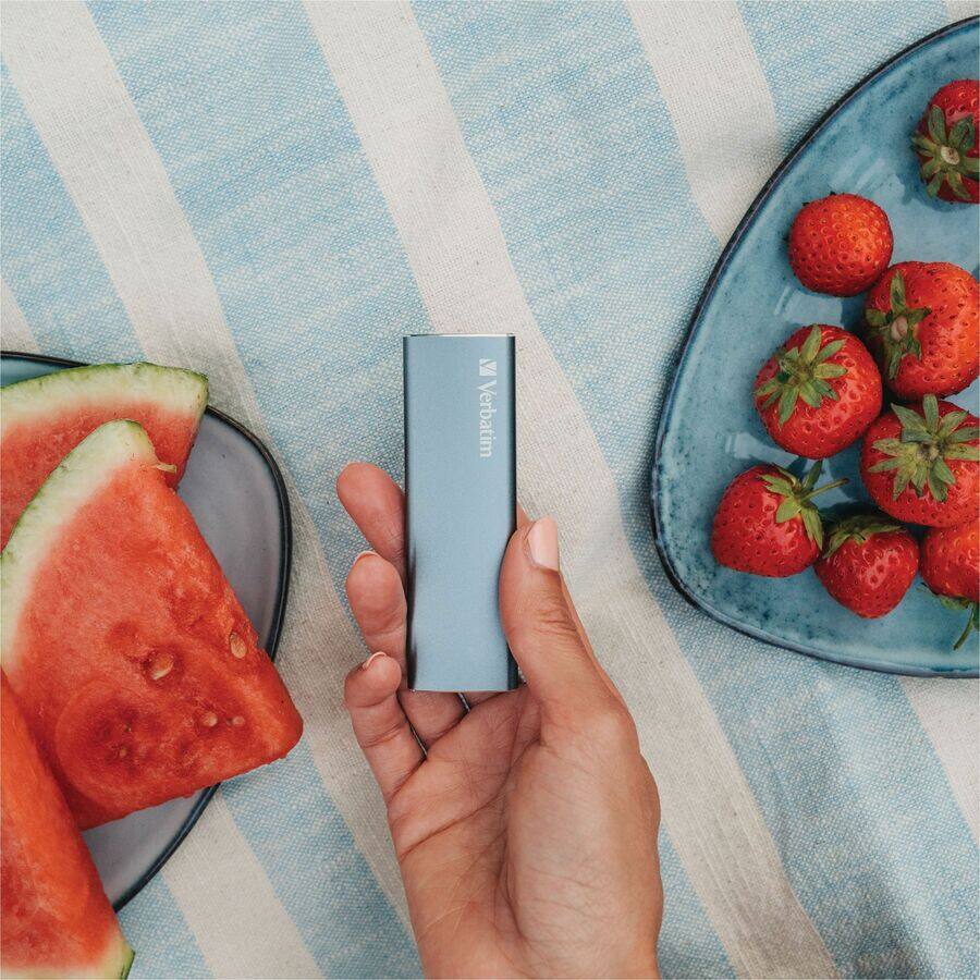 Alt View 2. Verbatim - Verbatim VX500 1 TB Portable Solid State Drive - External - Space Gray - Storage System, Notebook Device Supported - USB.