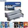 Brother - TN830XL High-Yield Toner Twin Pack + Tech Smart USA Printer Software Bundle - Black