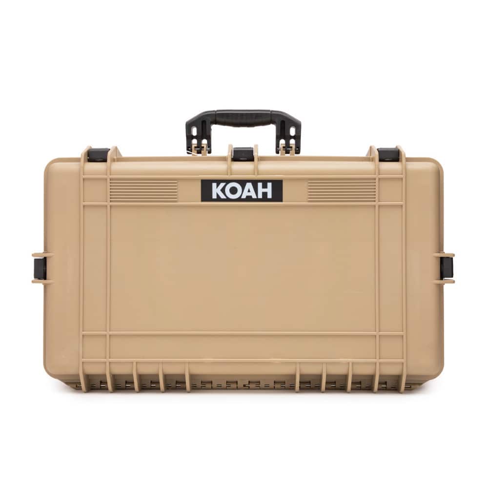 Front. Koah - Koah Weatherproof Hard Case with Customizable Foam (28 x 17 x 7 Inch) - Tan.