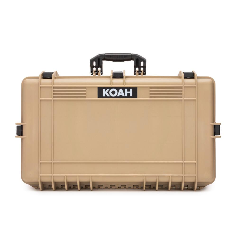 Front. Koah - Koah Weatherproof Hard Case with Customizable Foam (28 x 17 x 7 Inch) - Tan.