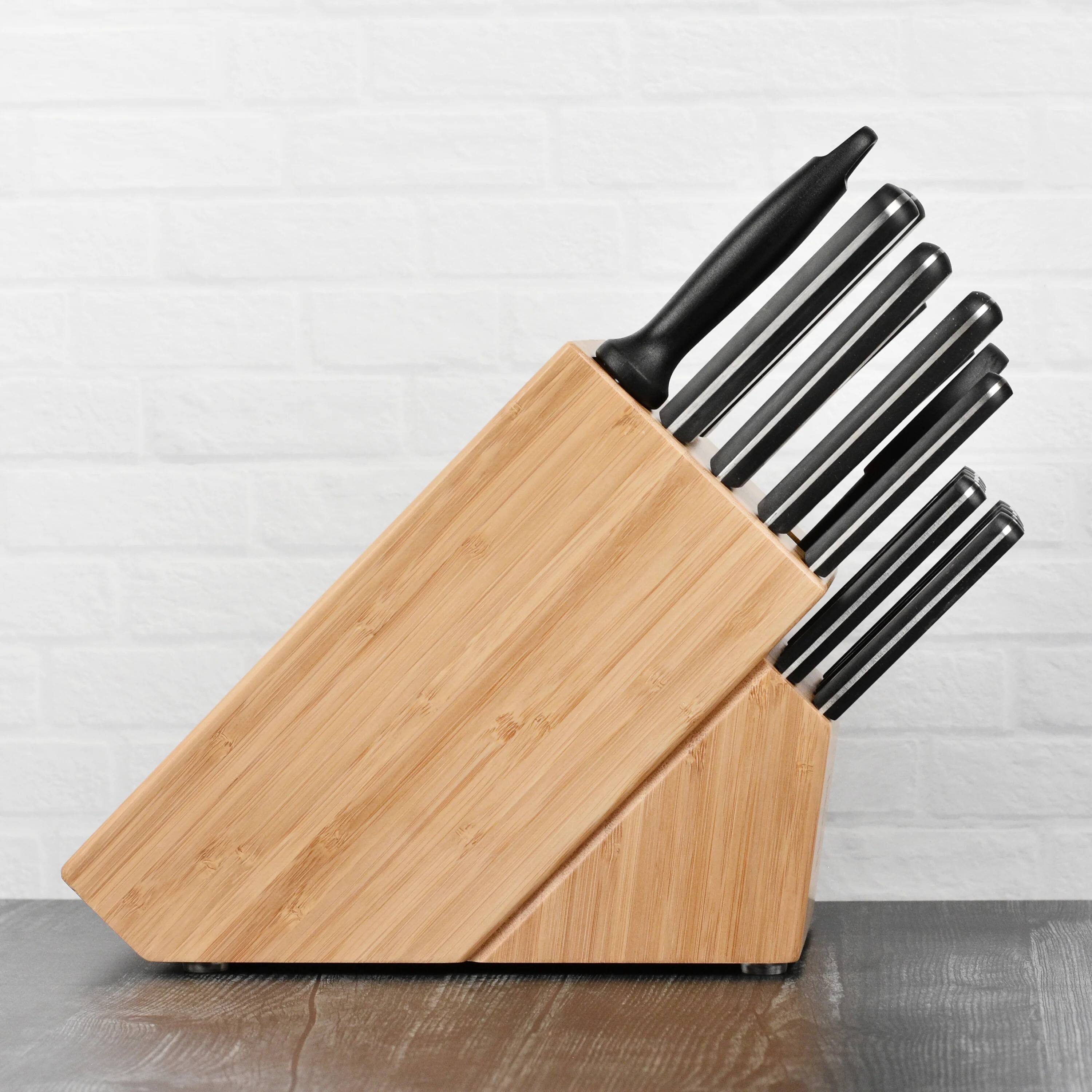 Alt View 4. ZWILLING - ZWILLING Twin Gourmet Classic 18-pc Knife Block Set, German Stainless Steel, 3 Rivet Handle, No-Stain, Includes Shears H - Black.