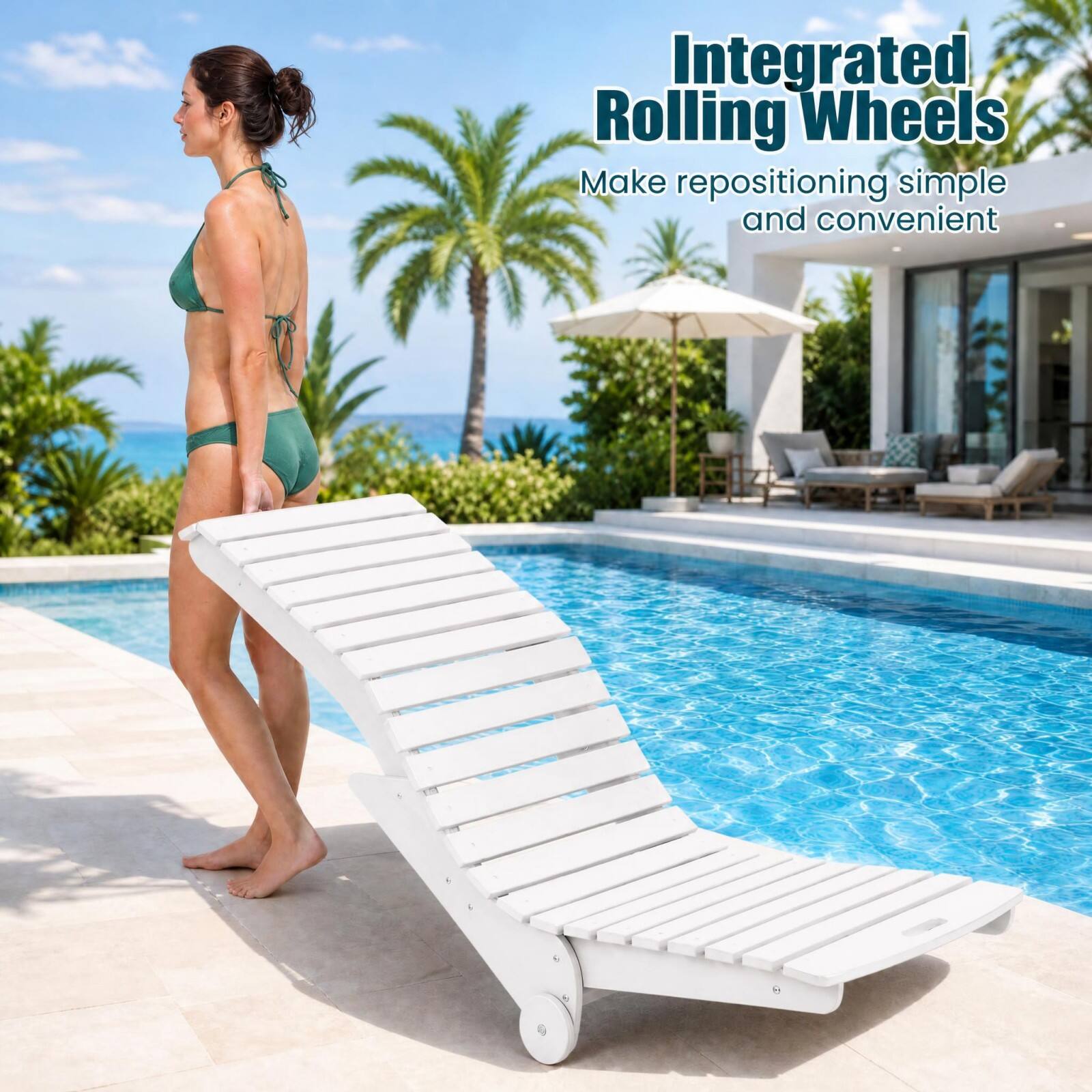 Integrated Rolling Wheels  
Make repositioning simple and convenient