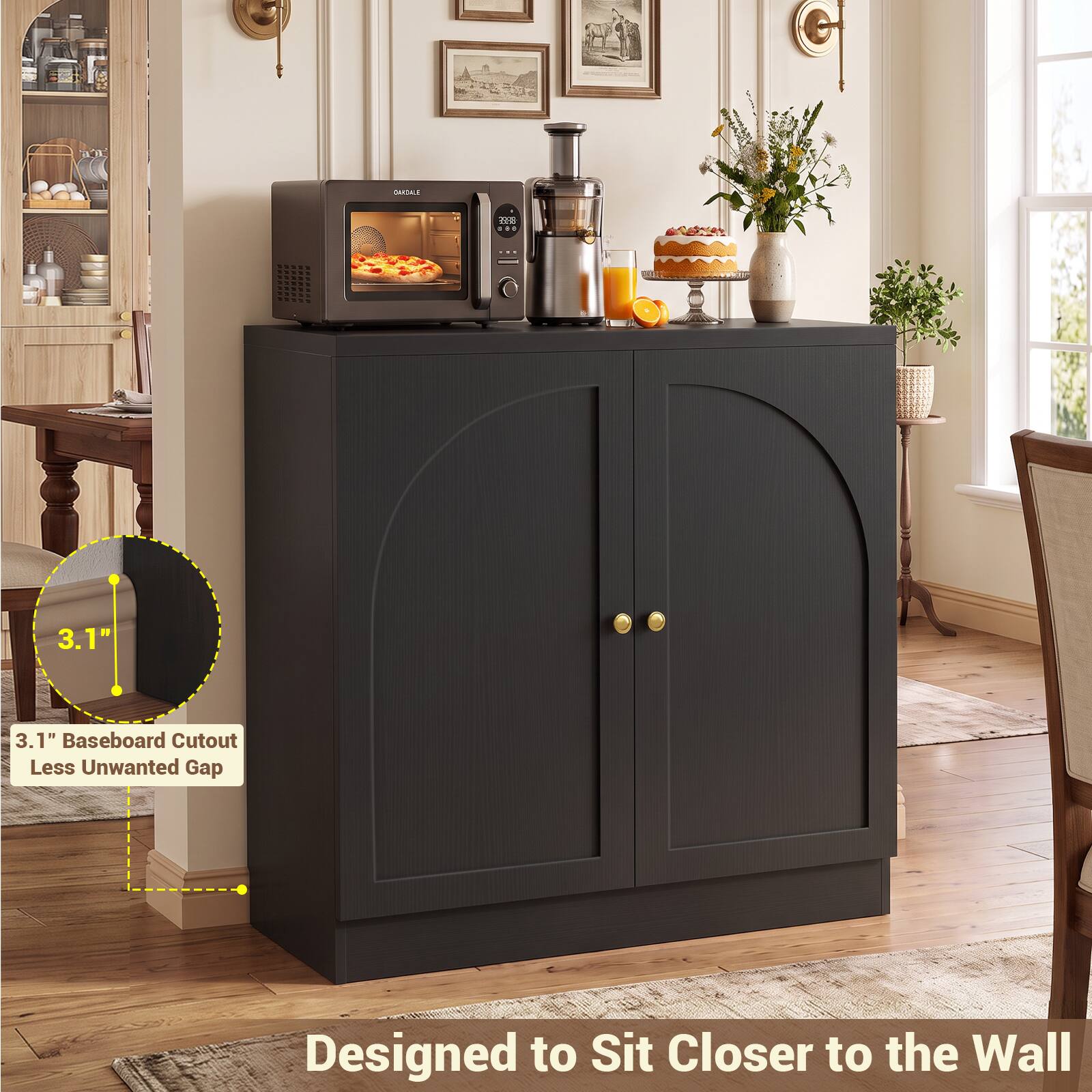 04KDALE  
2548 ...  
3.1"  
3.1" Baseboard Cutout Less Unwanted Gap  
Designed to Sit Closer to the Wall
