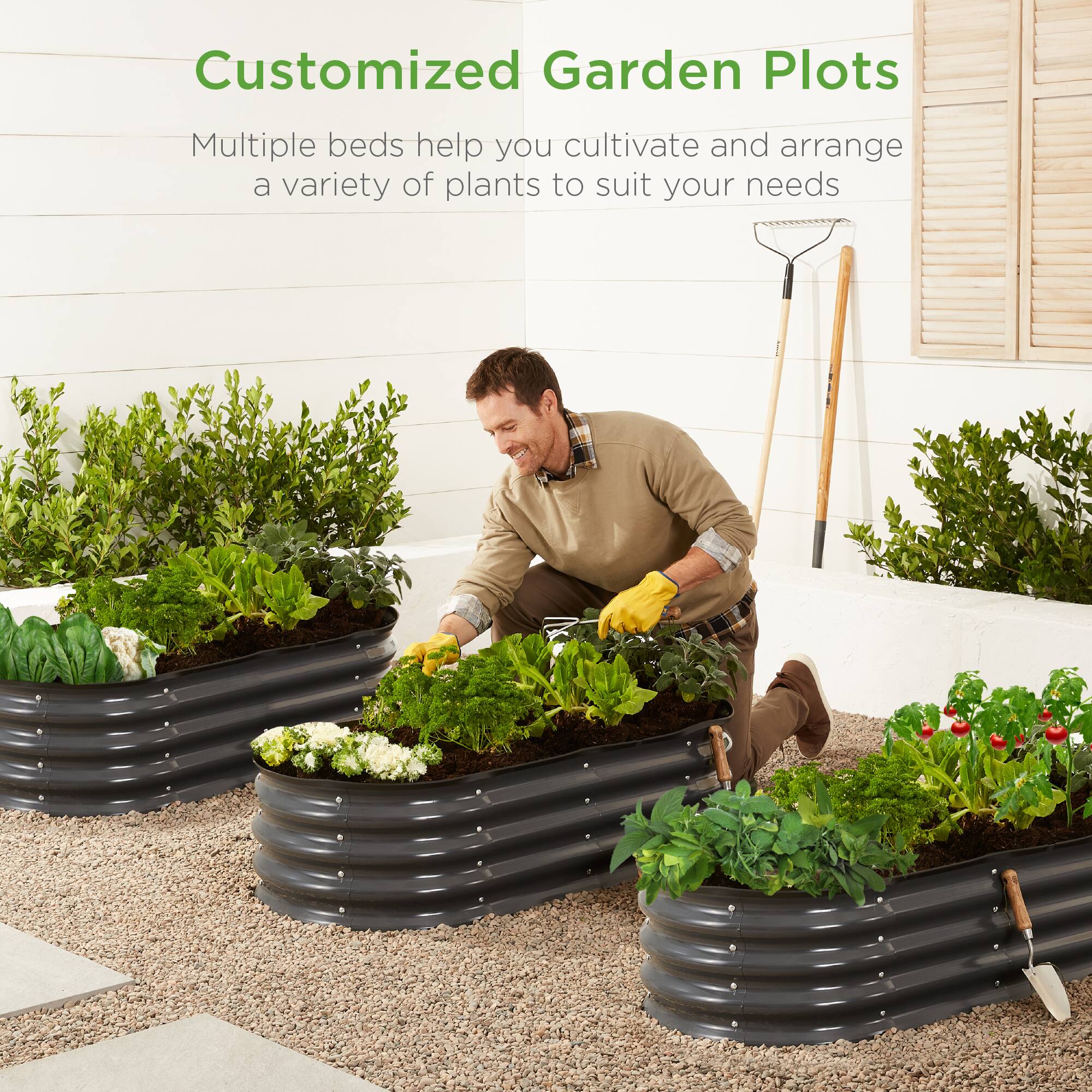 Customized Garden Plots

Multiple beds help you cultivate and arrange a variety of plants to suit your needs