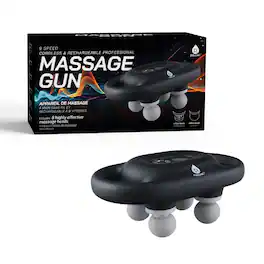 Pursonic - 9-Speed Deep Tissue Massage Gun – Cordless, Rechargeable With 8Pro Massage Heads