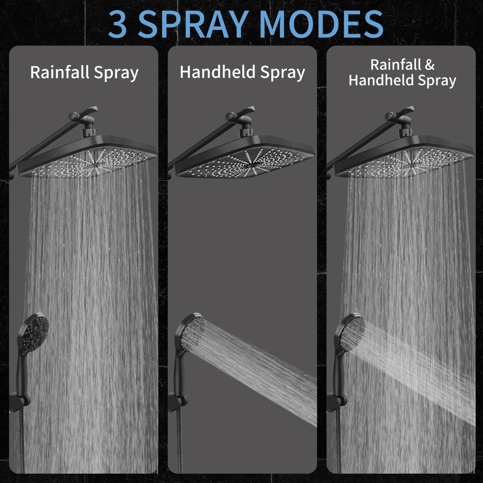 3 SPRAY MODES

- Rainfall Spray
- Handheld Spray
- Rainfall & Handheld Spray