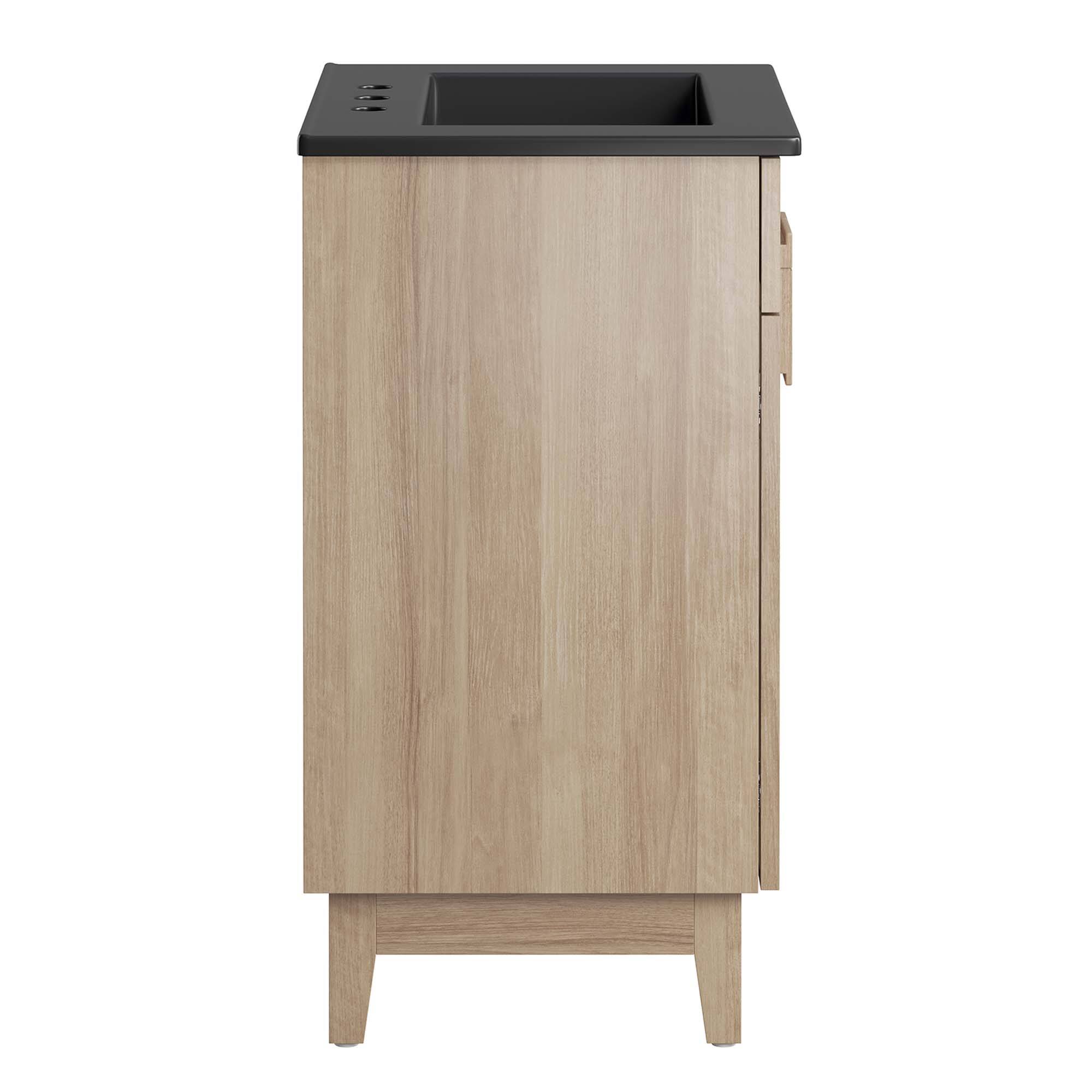 Alt View 2. Modway - Miles Bathroom Vanity Basin Included by Modway - Black Oak.