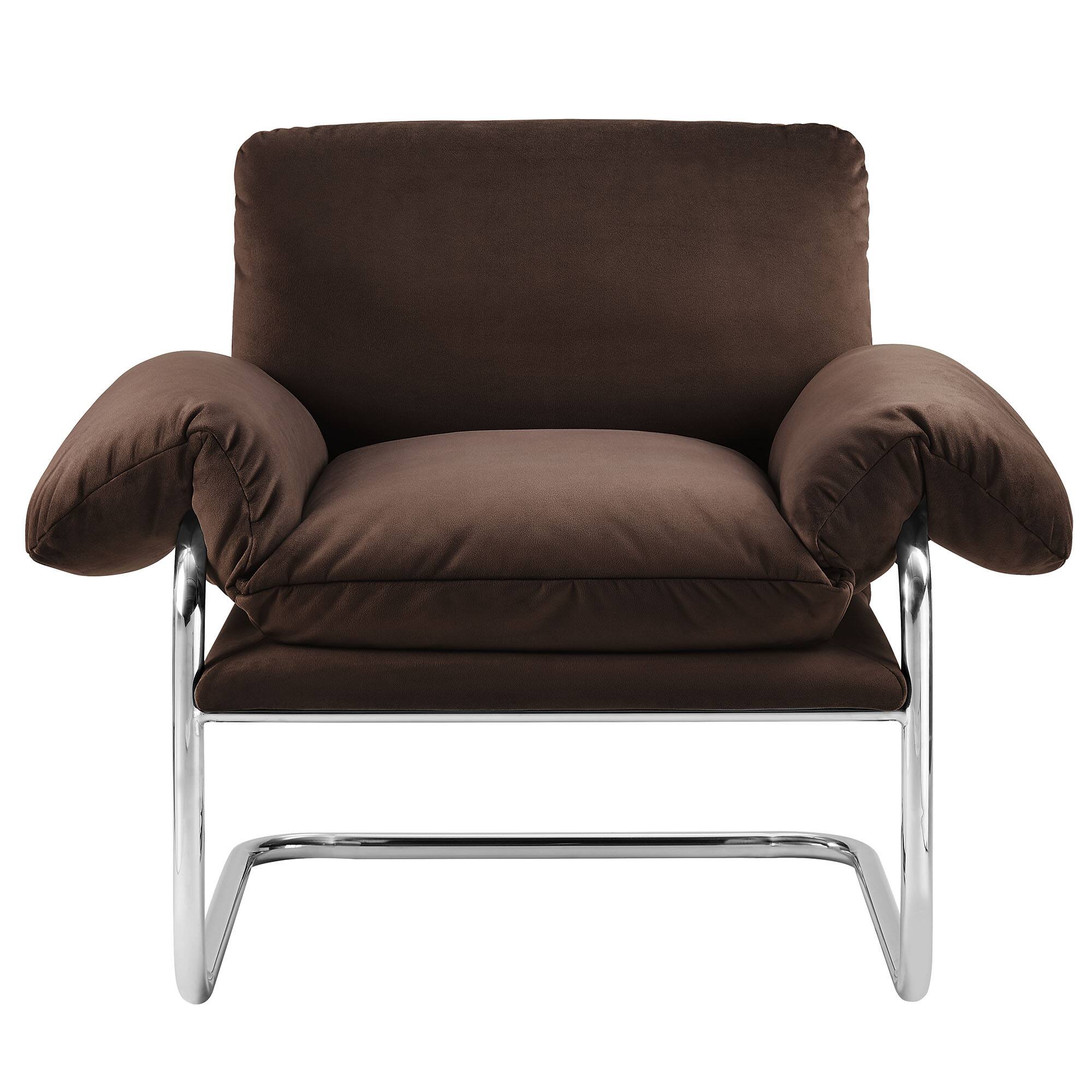 Alt View 4. Modway - Ansel Accent Chair - Chocolate Brown.