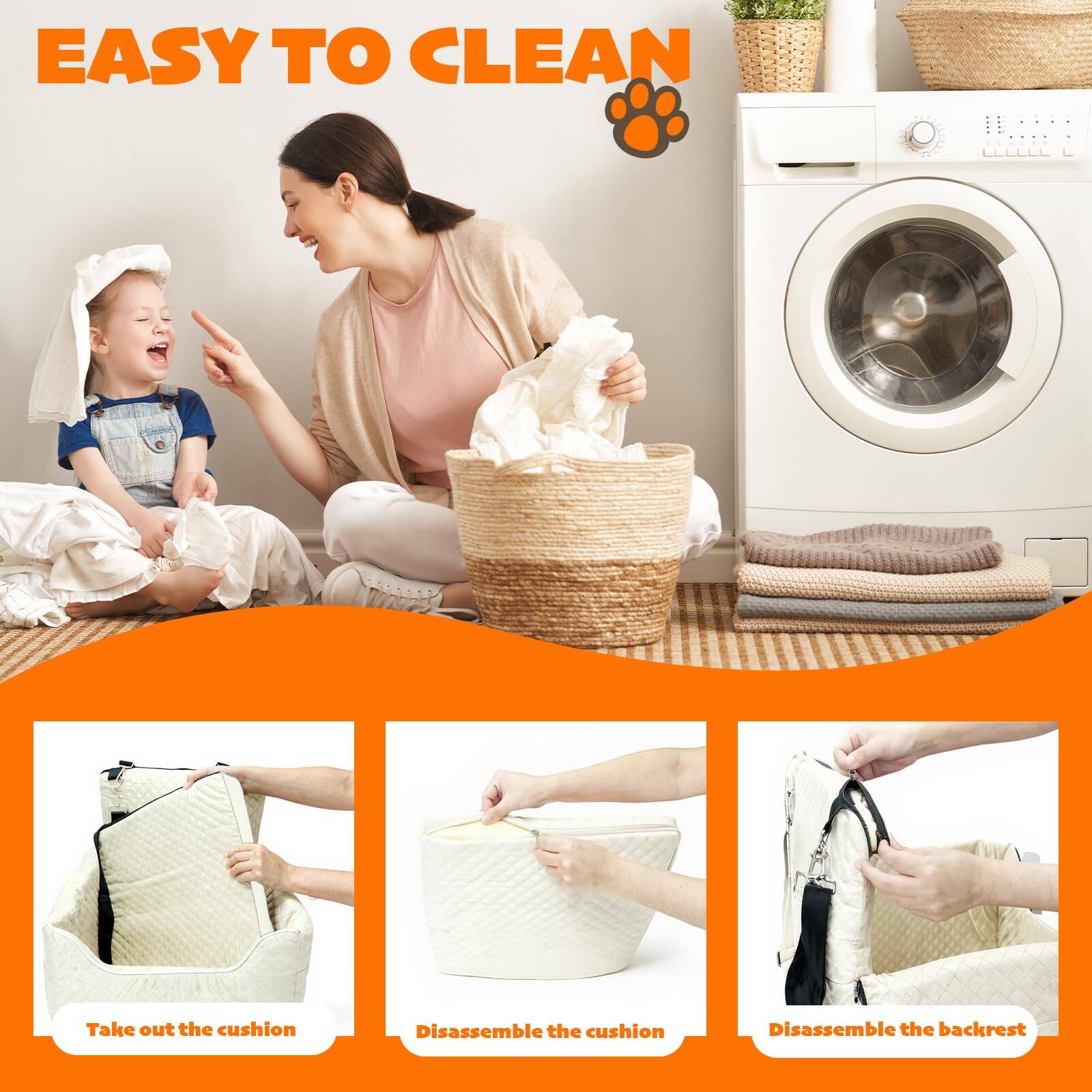 EASY TO CLEAN

Take out the cushion

Disassemble the cushion

Disassemble the backrest