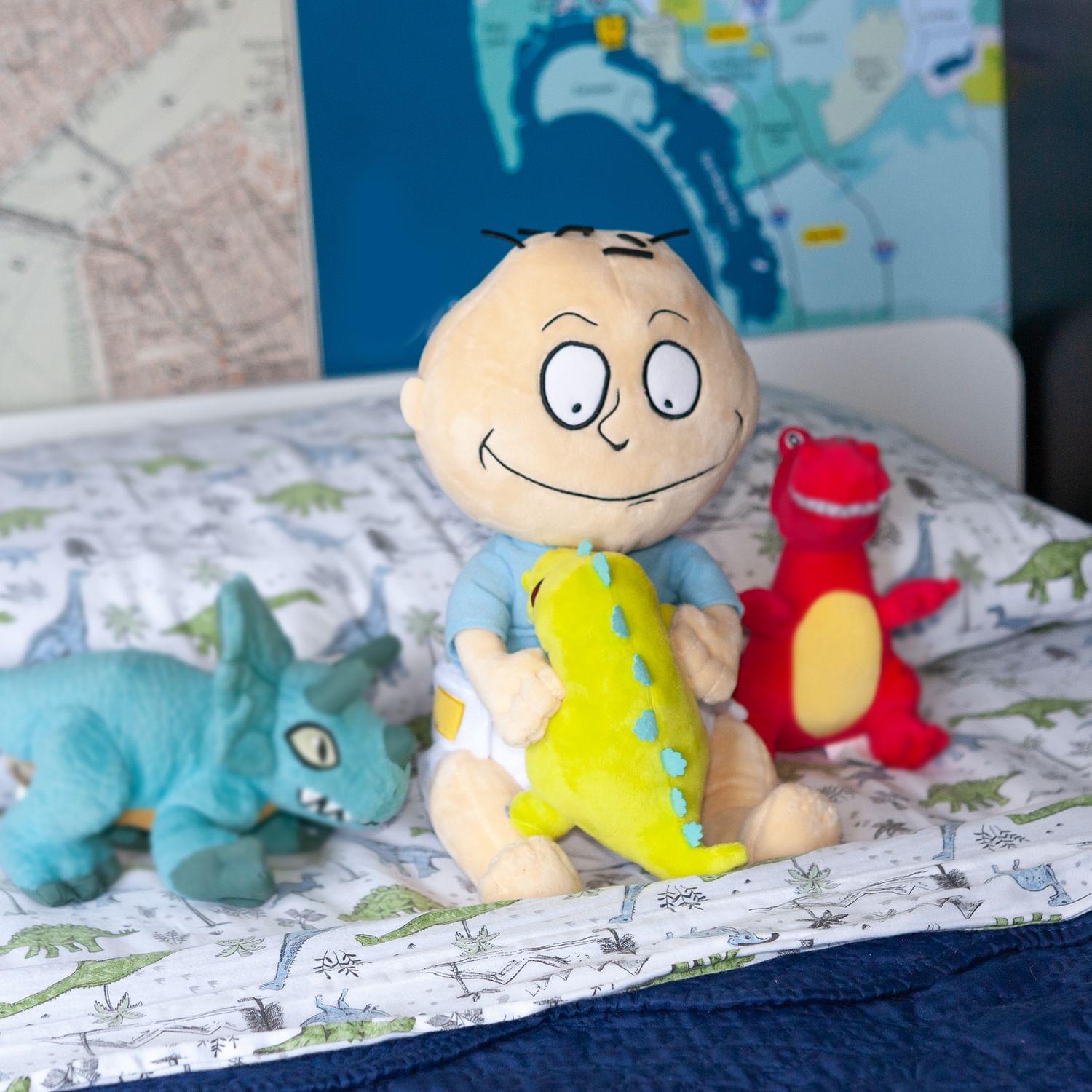 Alt View 3. Nickelodeon - Nickelodeon Rugrats Tommy Pickles and Reptar Stuffed Plush Toy, 12" - Yellow.