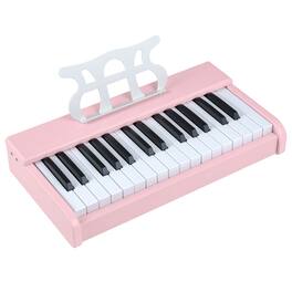 Costway - 30 Keys Kids Piano Keyboard with Removable Music Stand, One-key Start Function - Pink