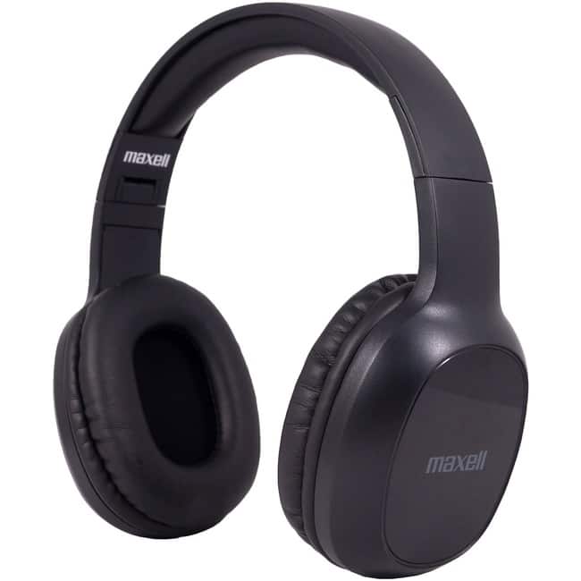 Maxell - Bass 13 Wireless Headphones - Wireless - Bluetooth - 20 Hz to 20 kHz - Over-the-head, On-ear - Circumaural - Black