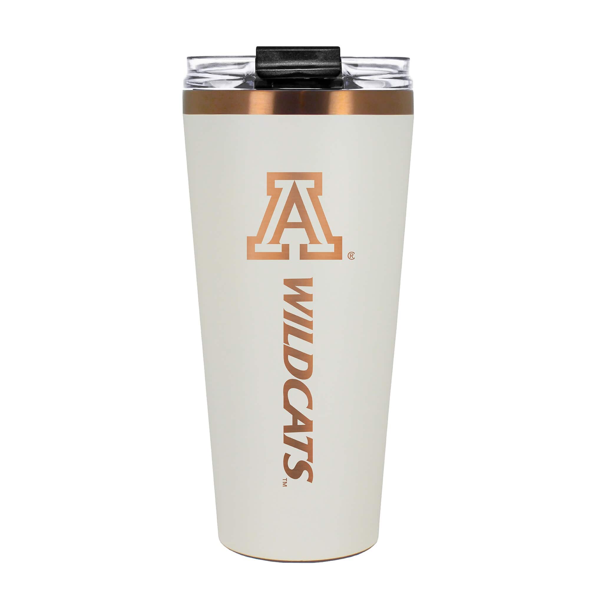 Front. Great American Products - Arizona Wildcats 30oz. Big Slim Tumbler - Cream.