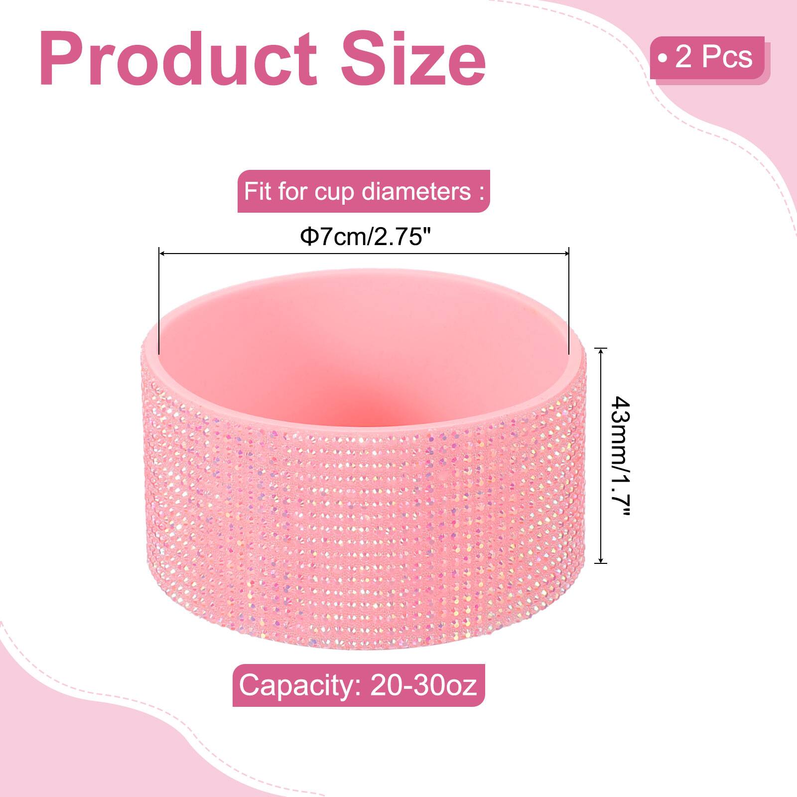 Product Size: 2 Pcs  
Fit for cup diameters: 7cm/2.75" (43mm/1.7")  
Capacity: 20-30oz