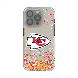 Keyscaper - NFL - Kansas City Chiefs iPhone Clear Case with Confetti Design - 15 - Multicolor