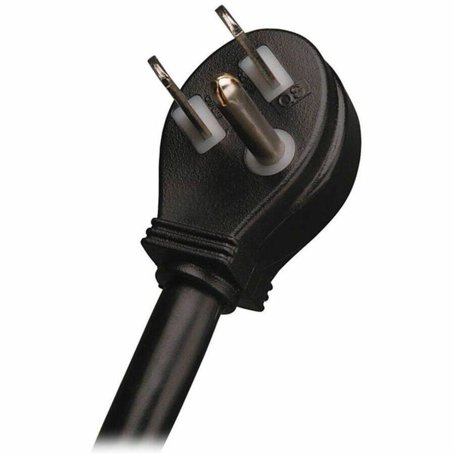 Alt View 3. Tripp Lite - Eaton Tripp Lite Series Isobar 10-Outlet Home/Business Theater Surge Protector, 8 ft. Cord with Right-Angle Plug, 3840 - Black.