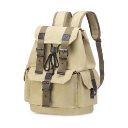 Circus Cirle - Durable Vintage Canvas Backpack - Yellow