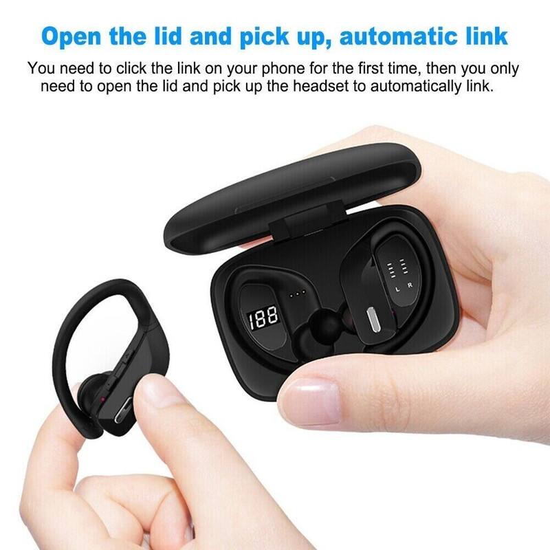 Open the lid and pick up, automatic link

You need to click the link on your phone for the first time, then you only need to open the lid and pick up the headset to automatically link.