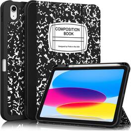 Kitcheniva - Slim Case For iPad A16 11th 11 Inch 2025 And iPad 10th 2022 Flexible TPU Cover - Black and White