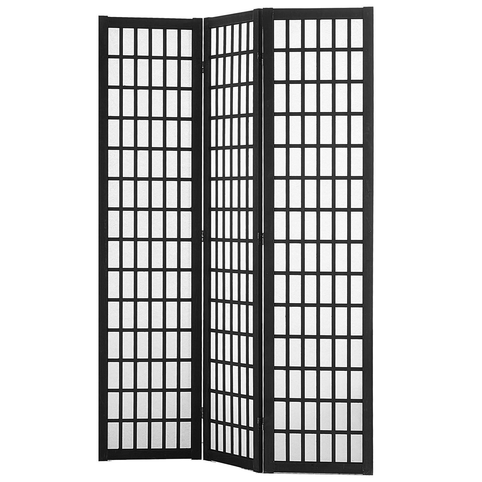 Alt View 5. VEVOR - Room Divider, 3 Panel Japanese Room Divider, Wood Folding Privacy Screen Indoor, Japanese Partition Dividers Portable - Black.