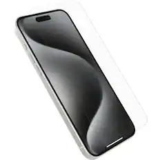 Angle. OtterBox - Glass Screen Protector for Apple iPhone 15 Pro Max - Clear.