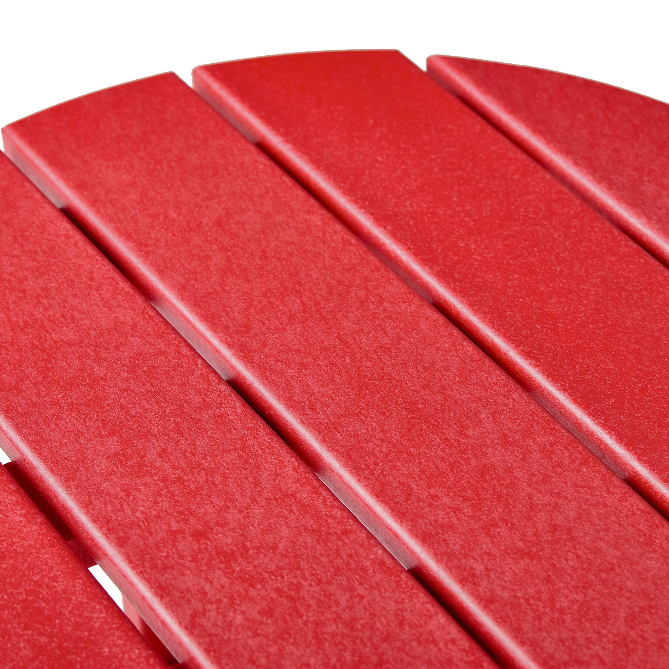 Alt View 4. WestinTrends - WestinTrends Dylan Adirondack Round Outdoor Side Table - Red.