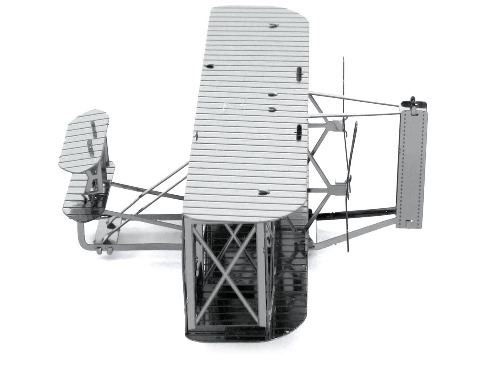 Angle. Metal Earth - Model Kit Wright Brothers Airplane (Moderate Difficulty) Steel Model by Metal Earth - Silver.