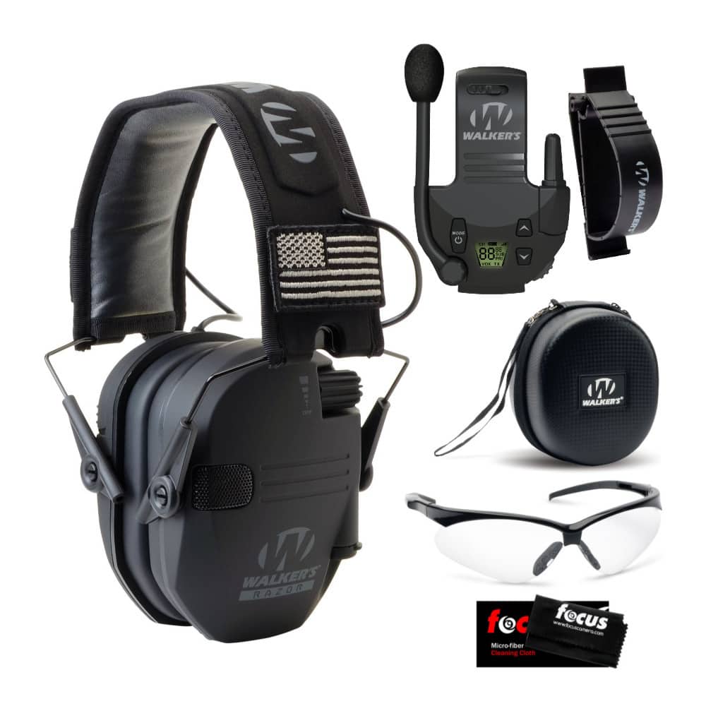 Walkers - Walker's Razor Slim Electronic Muff ( Patriot) with Bundle - Black