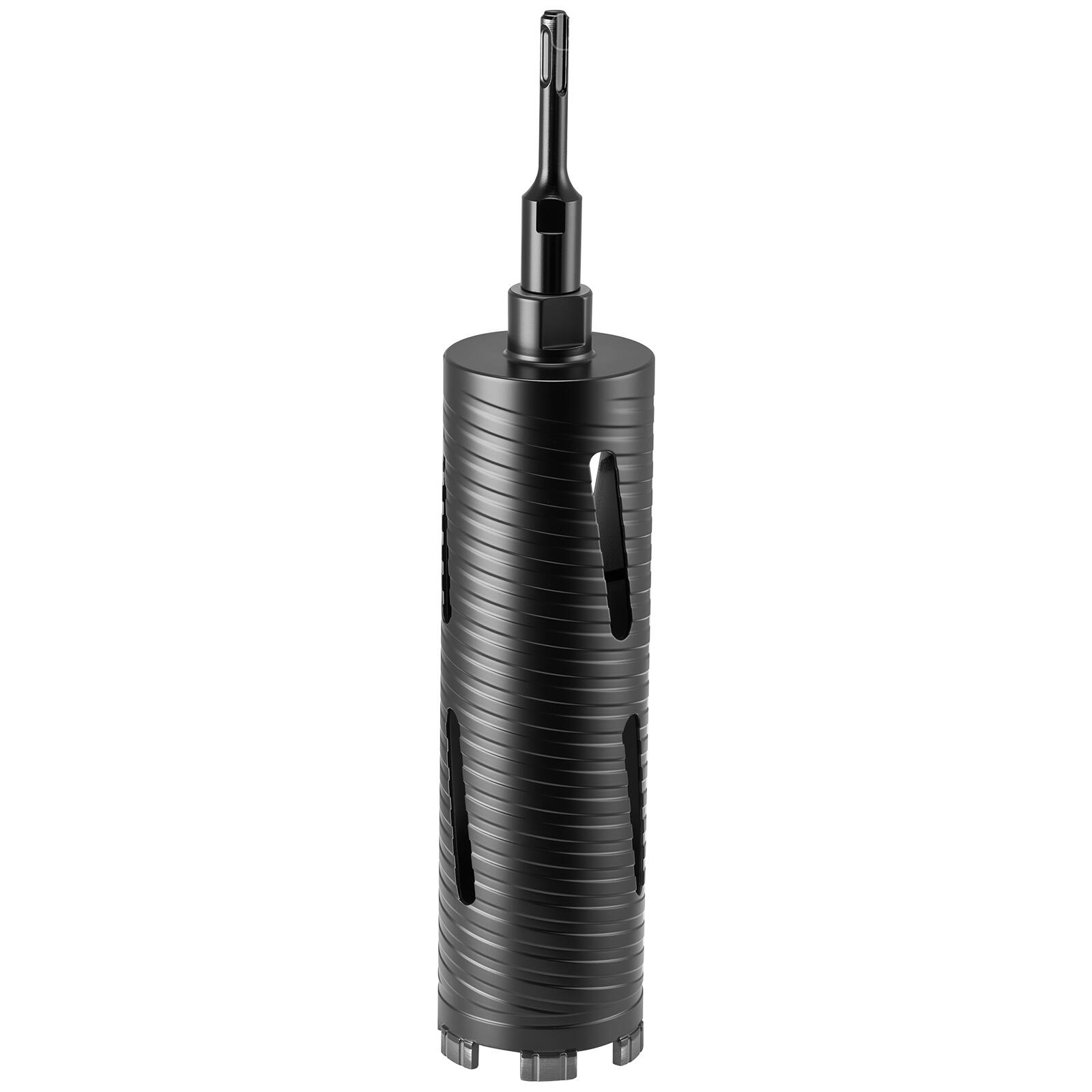 Alt View 5. VEVOR - Core Drill Bit, 3 inch Diameter, 9-1/2 inch Drilling Depth, 5/8-11 Internal Thread, Diamond Dry Coring Bit - Black.