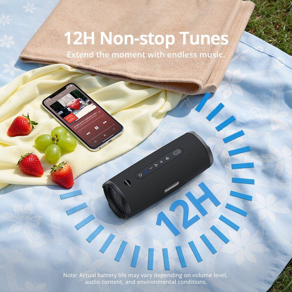 12H Non-stop Tunes  
Extend the moment with endless music.  

Note: Actual battery life may vary depending on volume level, audio content, and environmental conditions.