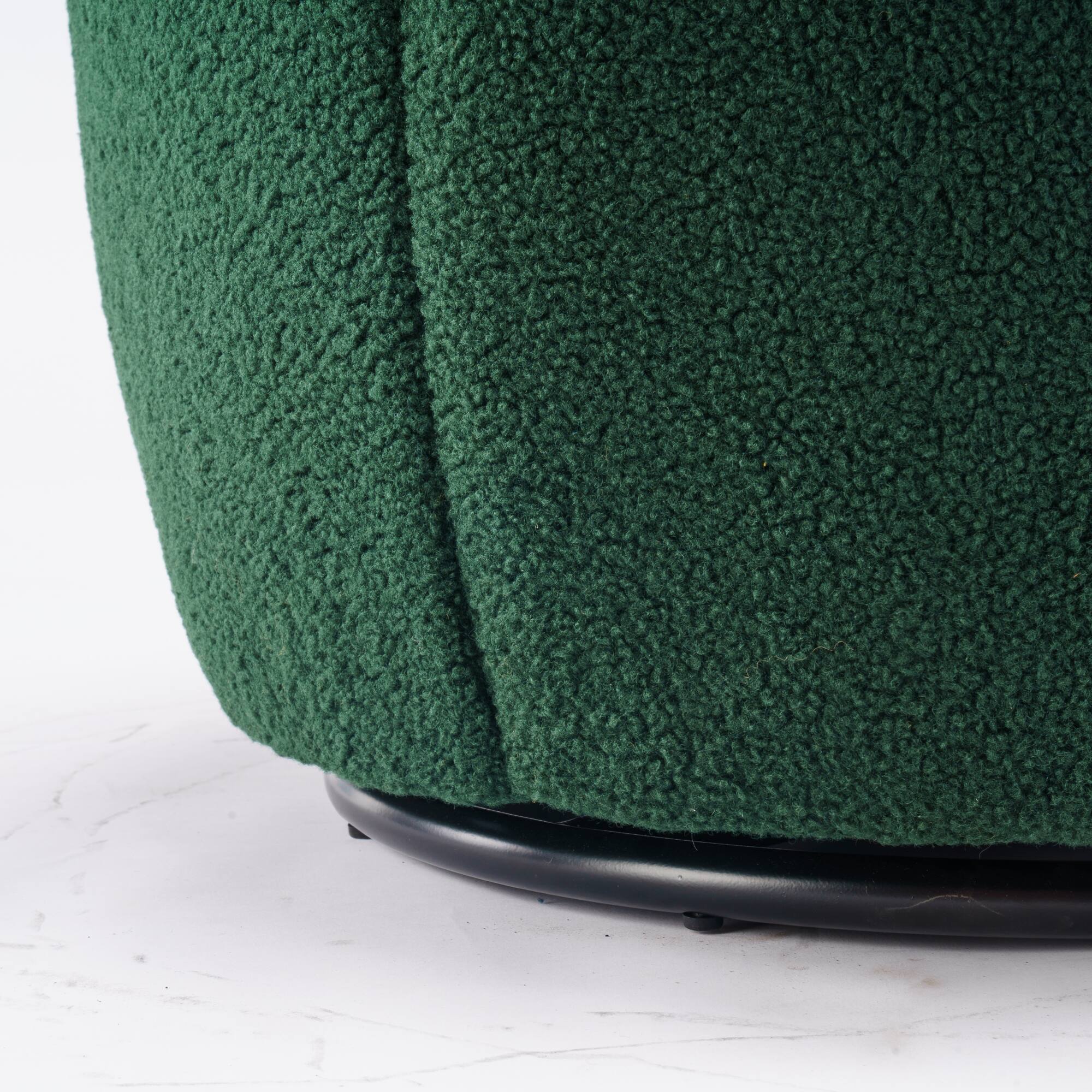 Alt View 2. GOODSILO - Plush Swivel Accent Armchair with Ergonomic Design and 360-Degree Rotation for Modern Interiors - Green.