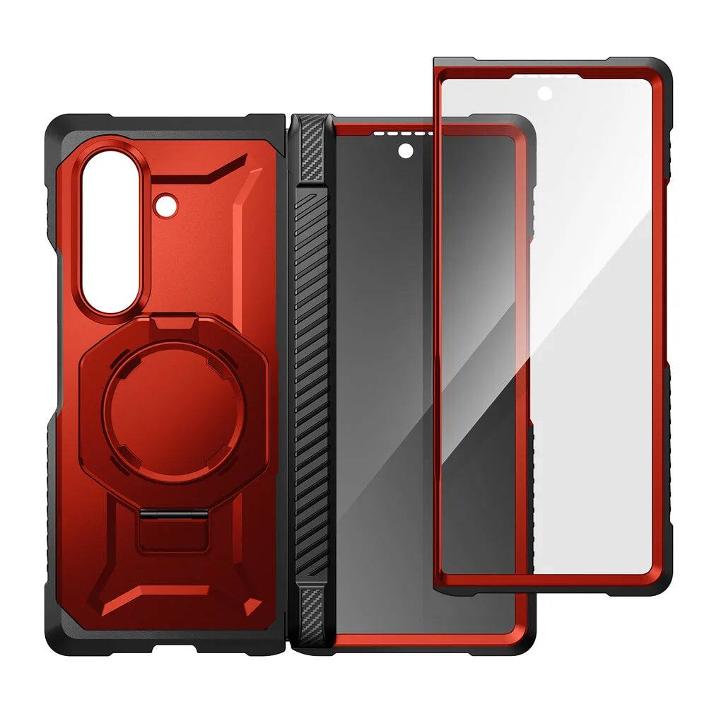 Alt View 5. SUPCASE - UB Grip Rugged MagSafe Case for Samsung Galaxy Z Fold 8 Ultra with Screen Protectors HD & Privacy - Ruddy.