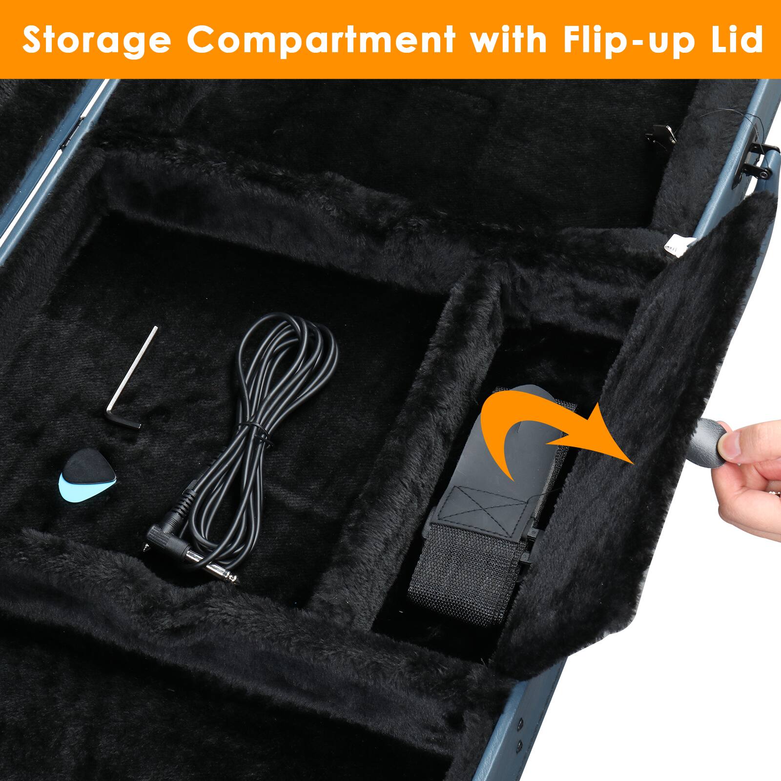 Storage Compartment with Flip-up Lid