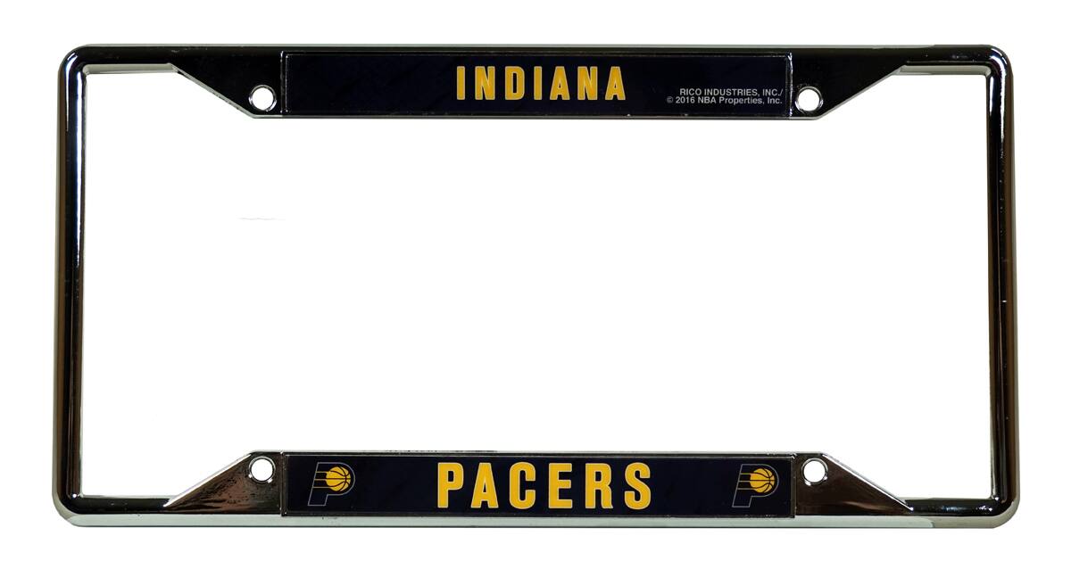 Indiana Pacers EZ View License Plate Frame - Designed for Upper or Lower Corner License Plate Tabs
