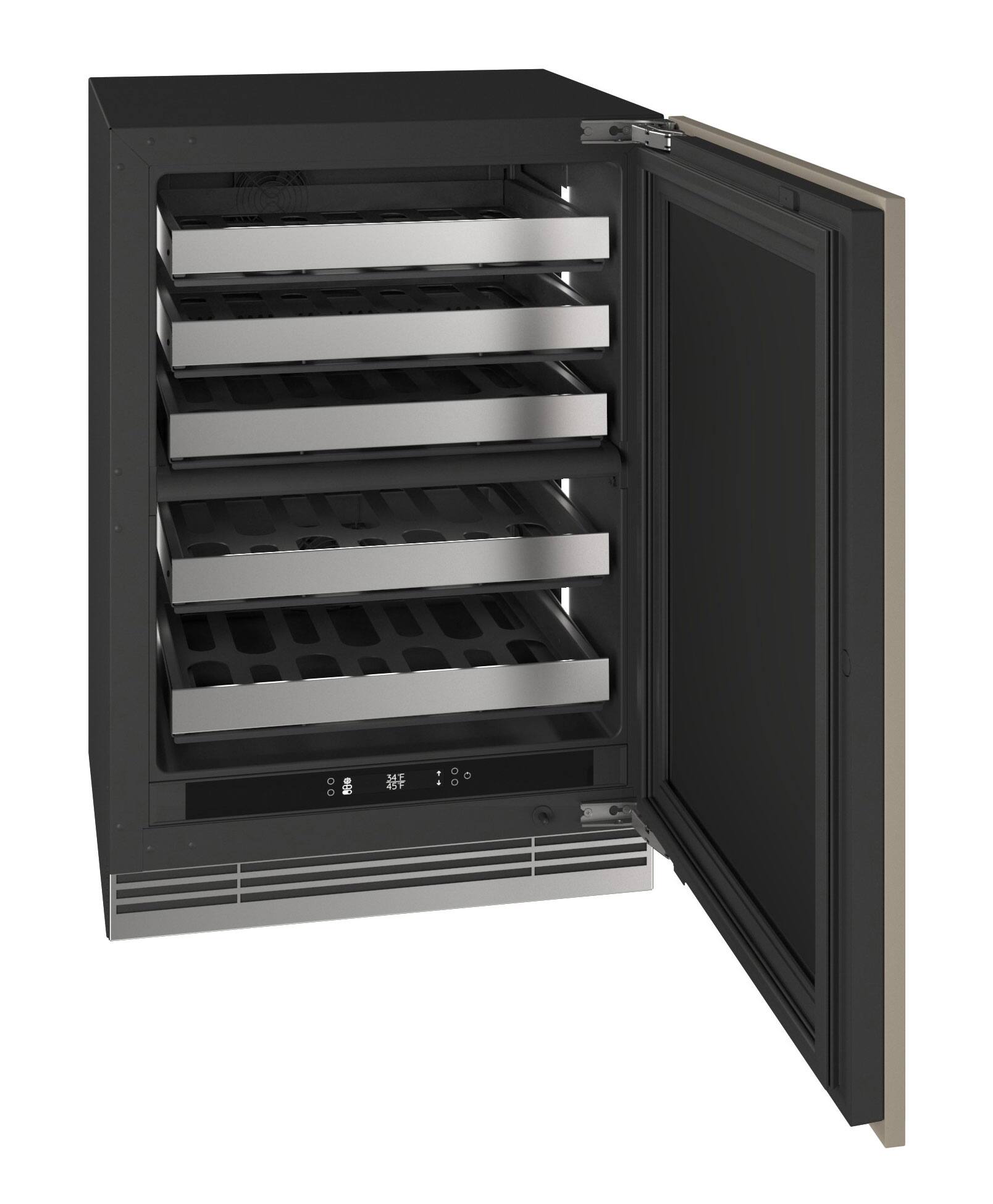 Alt View 3. U-Line - 24"W. 5.1 Cu.Ft. Built-In Dual-Zone Wine Ref.-Panel Ready - Panel Ready.