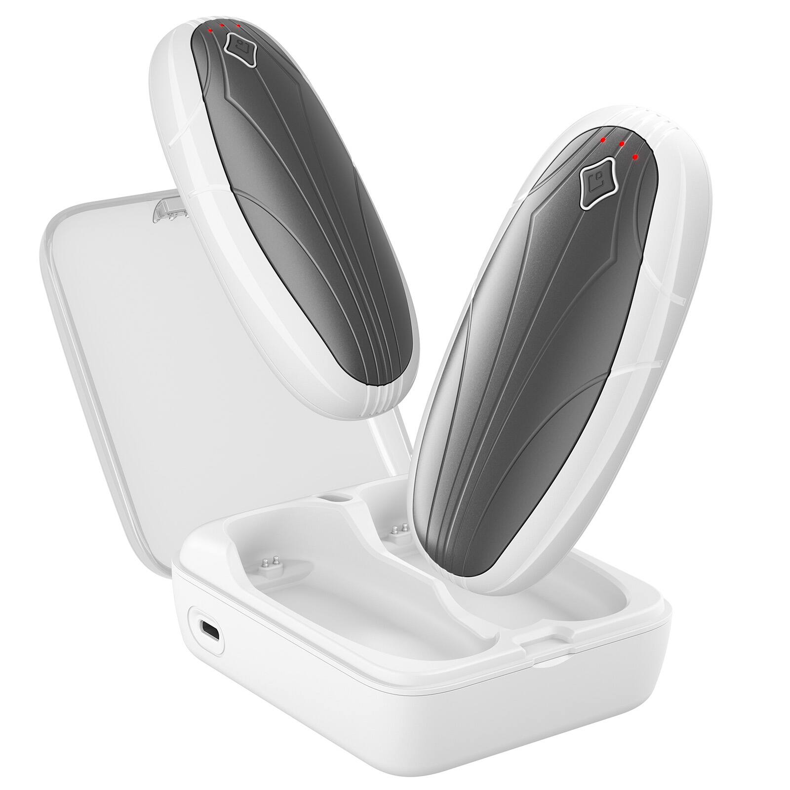 Front. Morfone - Rechargeable Hand Warmers (2-Pack) 14000mAh Wireless Charging Case 3-Level Heating Settings Portable Hand Warmer.