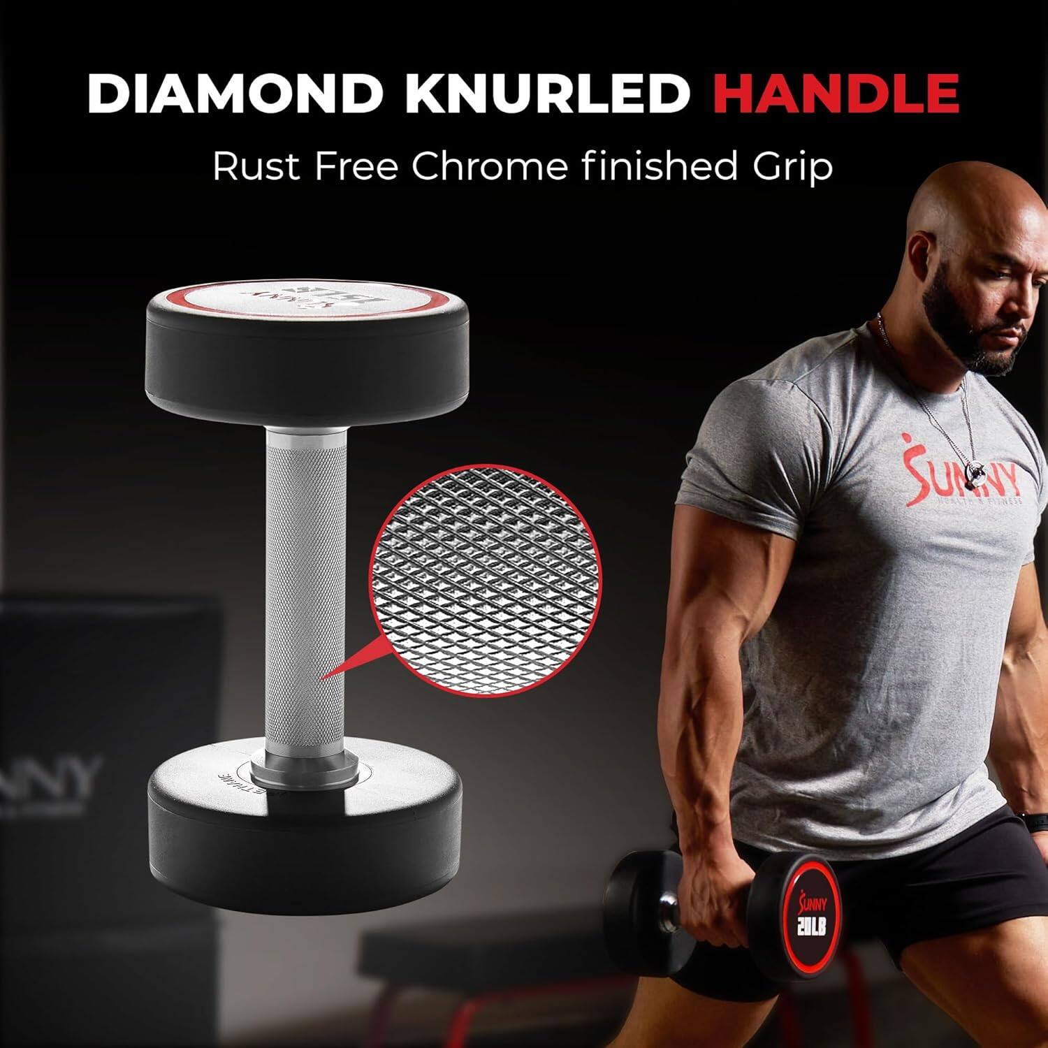 DIAMOND KNURLED HANDLE  
Rust Free Chrome finished Grip  
SUNNY  
20LB