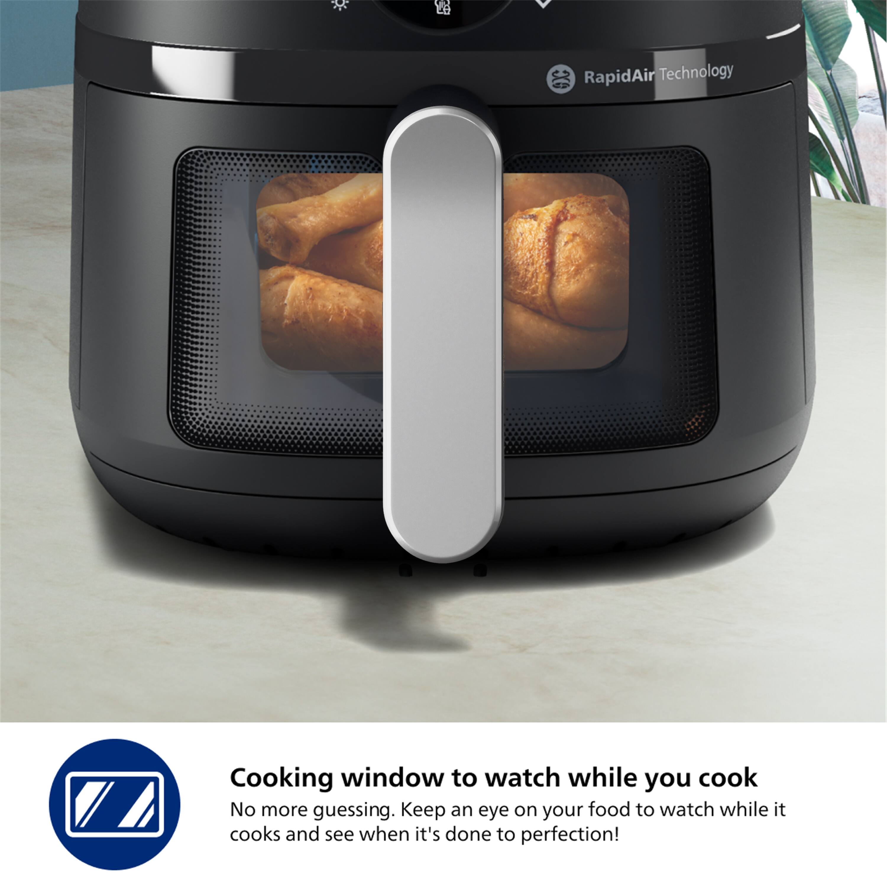 RapidAir Technology

Cooking window to watch while you cook

No more guessing. Keep an eye on your food to watch while it cooks and see when it's done to perfection!
