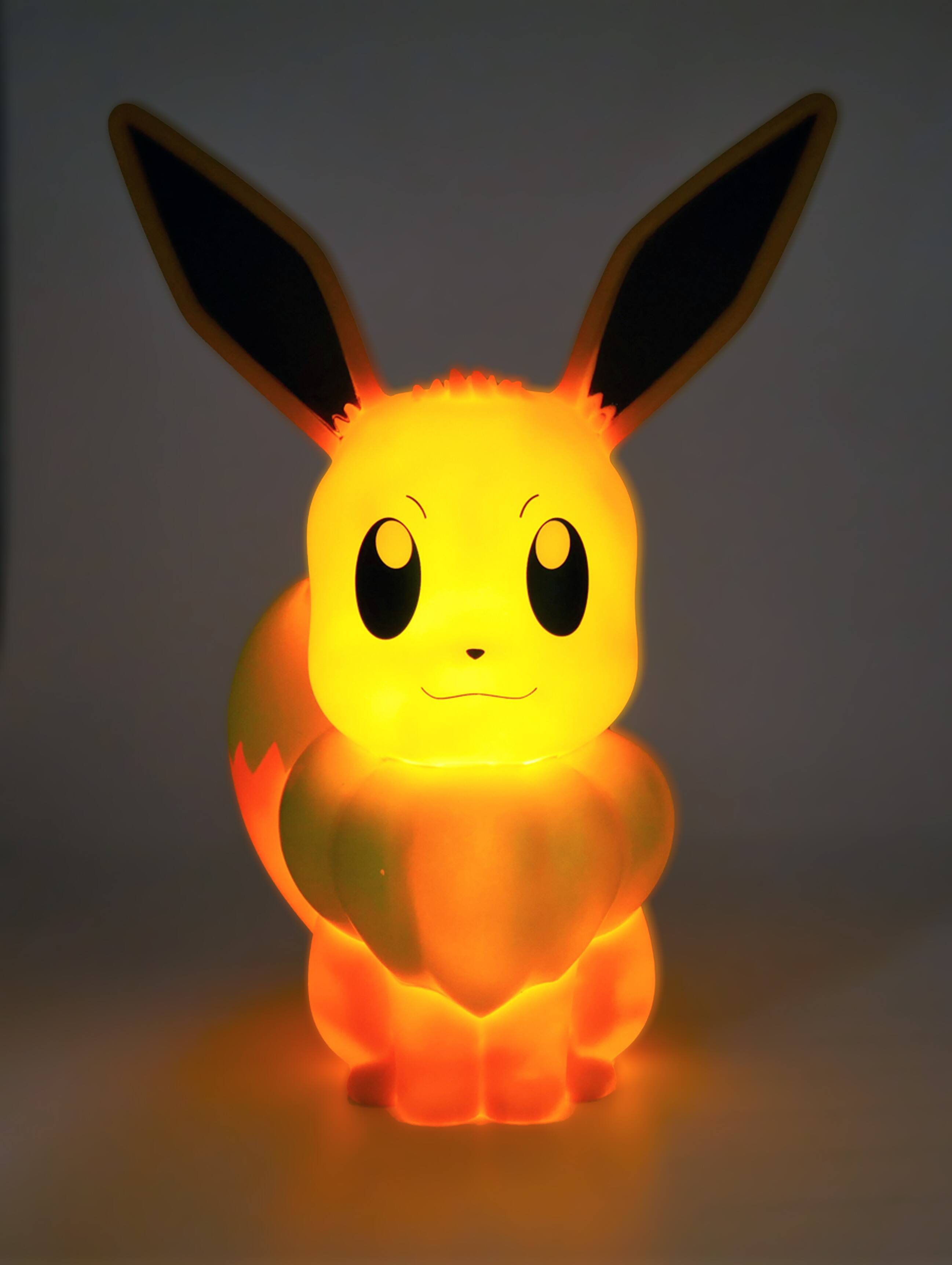 Front. Pokémon - Posing Eevee 11.8" Light-up Figure with Remote.