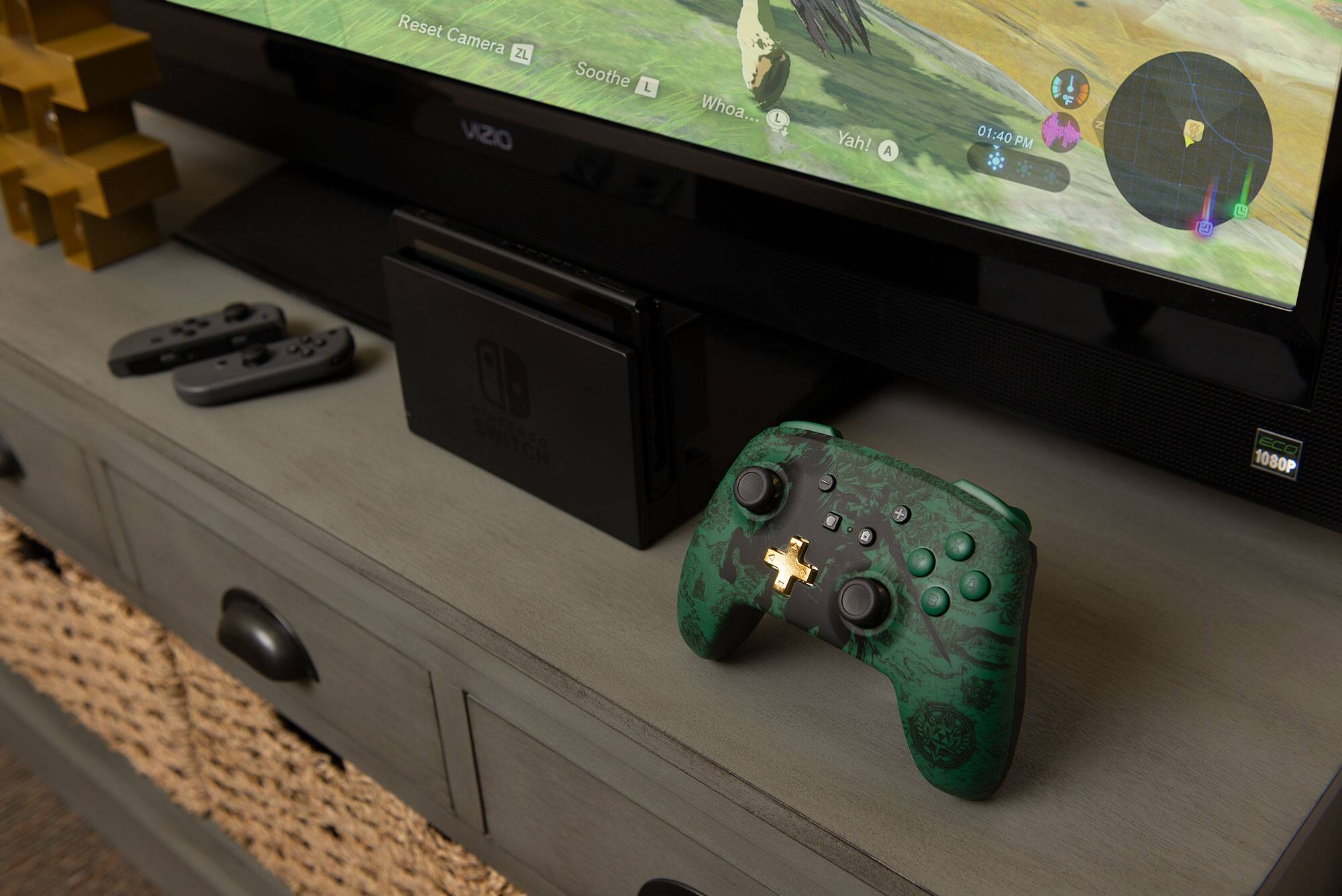 Alt View 19. PowerA - Enhanced Wireless Controller for Nintendo Switch - Link Silhouette.