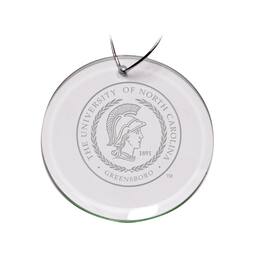 Jardine - UNCG Spartans 3'' Glass Round Ornament - Multicolor