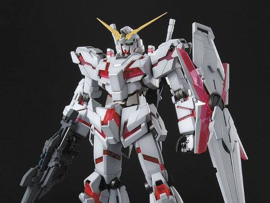 Angle. BANDAI NAMCO Entertainment - Gundam MG 1/100 RX-0 Unicorn Gundam Full Psycho-Frame Prototype Mobile Suit.