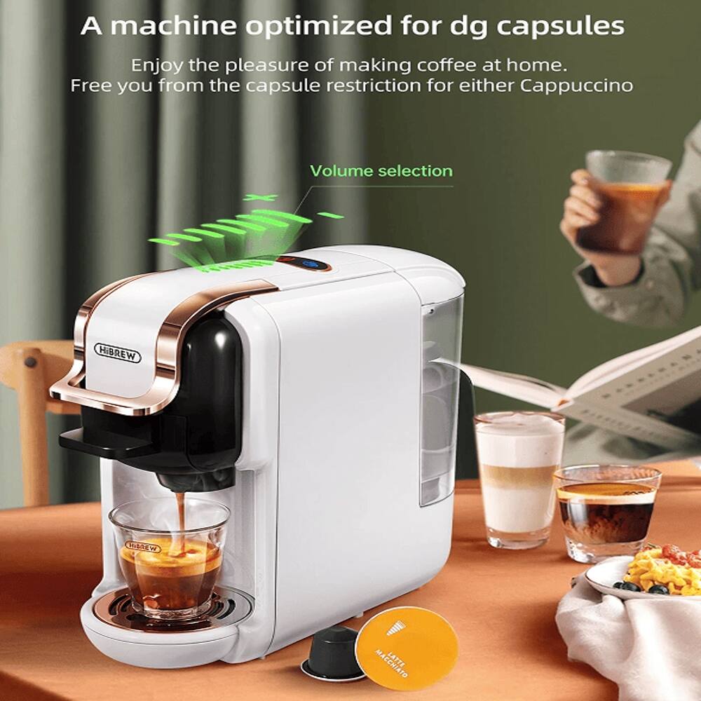 A machine optimized for dg capsules

Enjoy the pleasure of making coffee at home. Free you from the capsule restriction for either Cappuccino Volume selection

YU HIBREW tEw ' MACCHIATO LATTE