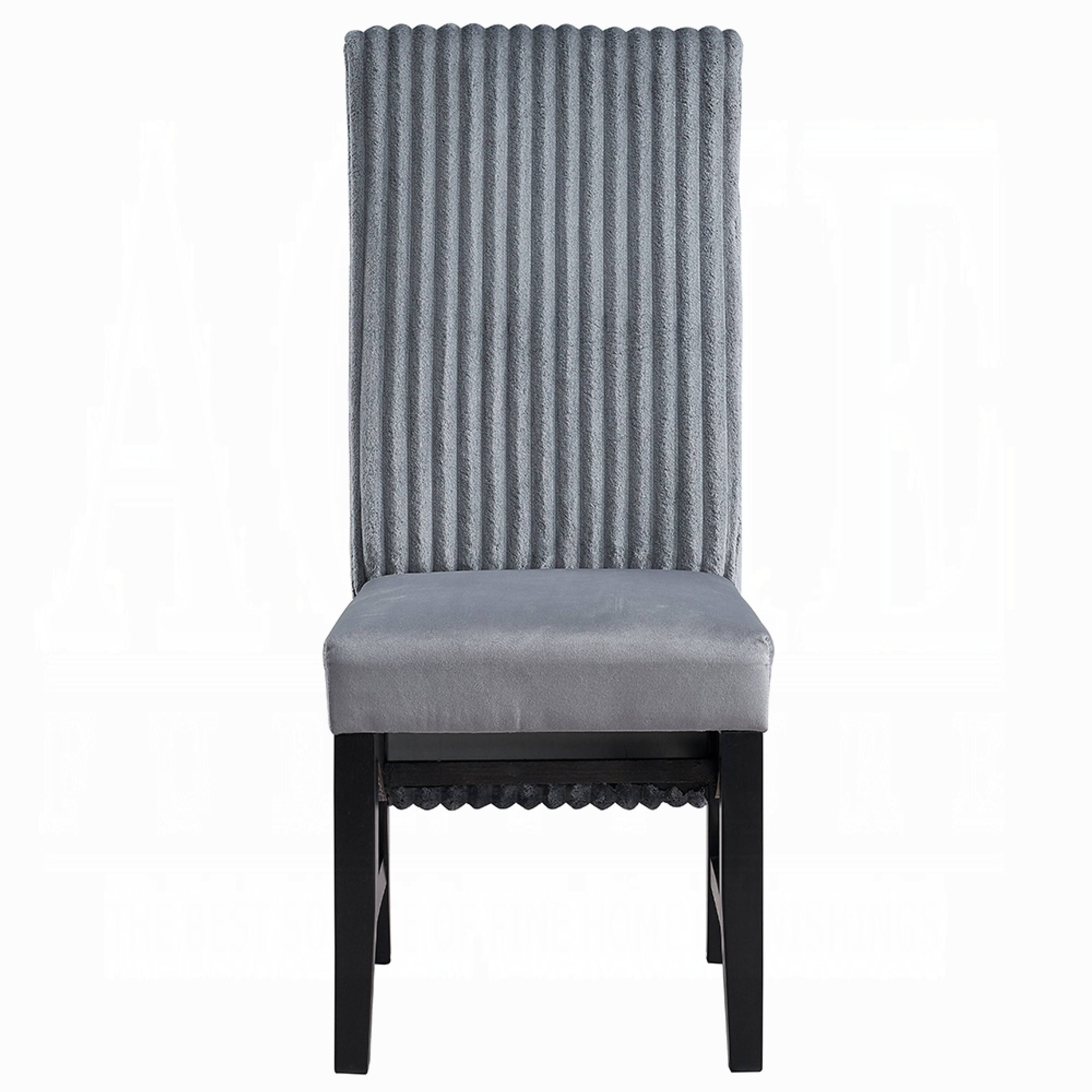 Alt View 1. Manhattan Lane - Jory Dining Chair Set of 2, Padded Seat n Back - Gray, Black.