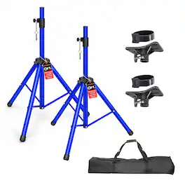 5 CORE - 5Core Speaker Stand Tripod Tall Adjustable 72 Inch DJ Pole Mount Studio Monitor Stands BLUE 2 PK - Dark Blue