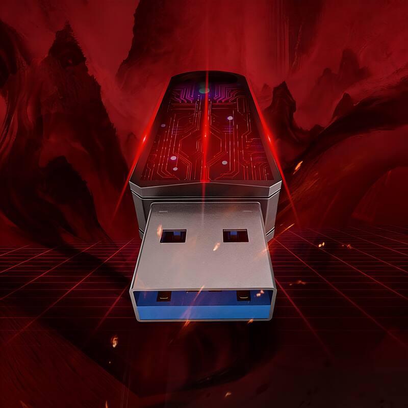 Alt View 2. Netac - US18 32GB USB 3.2 Dual Interface Flash Drive, USB-A & USB-C, Up to 150MB/s Read, Metal Swivel, Pearl Nickel - Black.