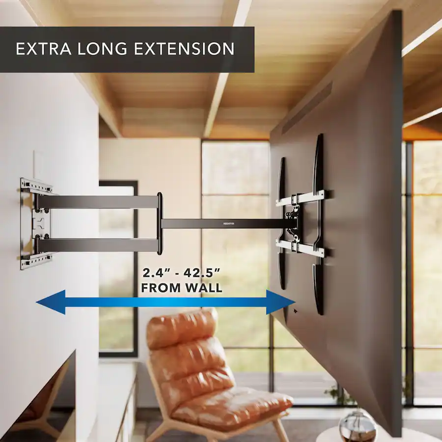 Tv Table Extension Mount It! Full Motion TV Wall Mount with Extra Long Extension for 43 ...