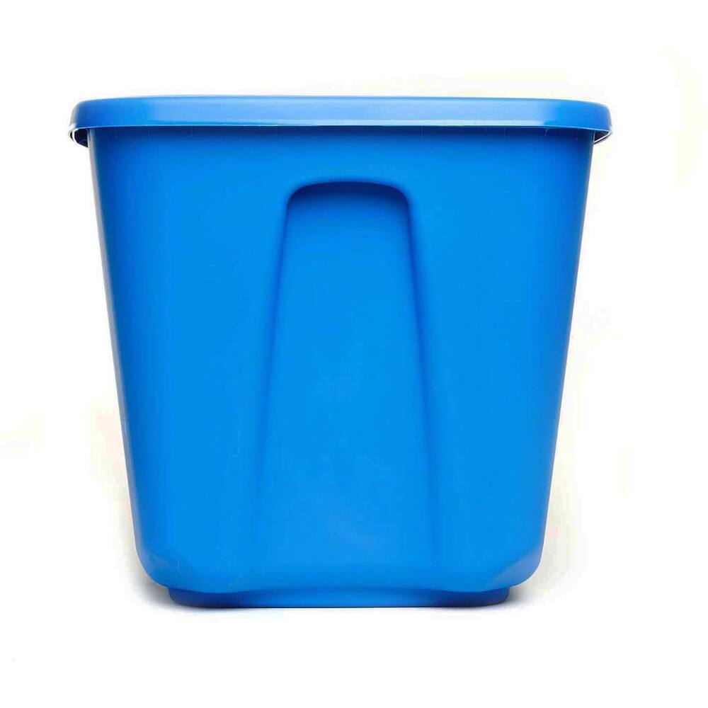 Alt View 8. Homz - Homz 18 Gallon Standard Plastic Storage Container with Secure Lid, Blue, 8 Pack - Blue.