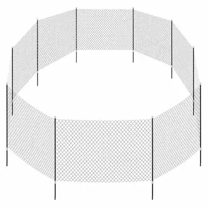 Front. TRIXIE - Portable Pet Fence, Mesh Dog Playpen, Outdoor Camping Fence, Easy to Transport - Black.