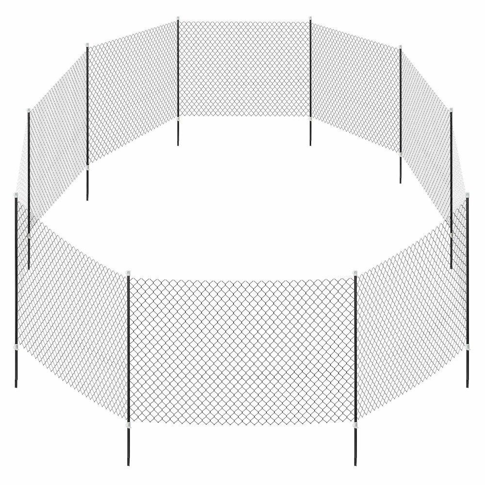 Front. TRIXIE - Portable Pet Fence, Mesh Dog Playpen, Outdoor Camping Fence, Easy to Transport - Black.